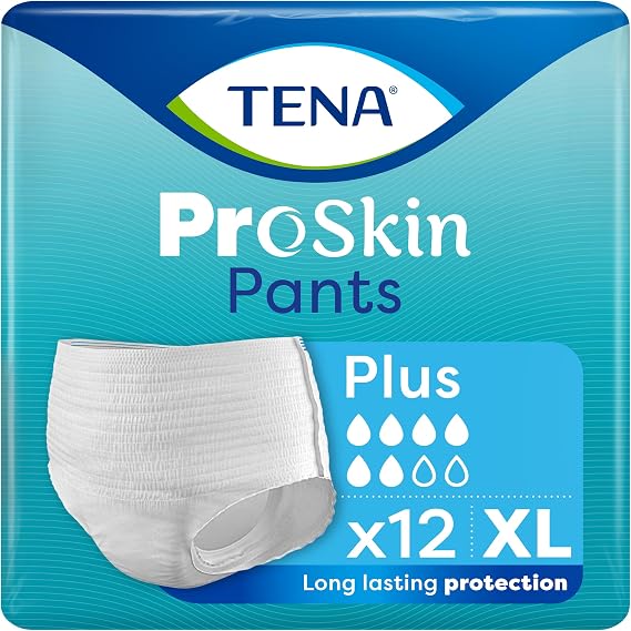 TENA Pants Plus 6 Damla Extra Large- En Büyük Boy Emici Külot Hasta/Yetişkin Bezi (12 adet-1 paket)