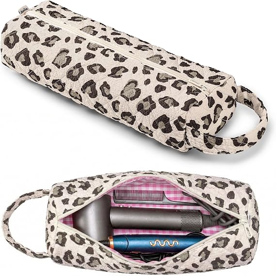 Hair Tools Travel Carry Bag Dyson Airwrap Carrying Case Foldable Hair Dryer Case Quilted Blow Dryer Bag Shark Flexstyle Flex Fusion Carrying Case with Handle for Curling Iron, Airstraight