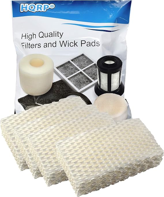 HQRP 4-Pack Humidifier Wick Filter Compatible with Relion Honeywell Duracraft WF813 AC-813 AGW-813 D13-C HAC506 ACR-832 HC832 Replacement