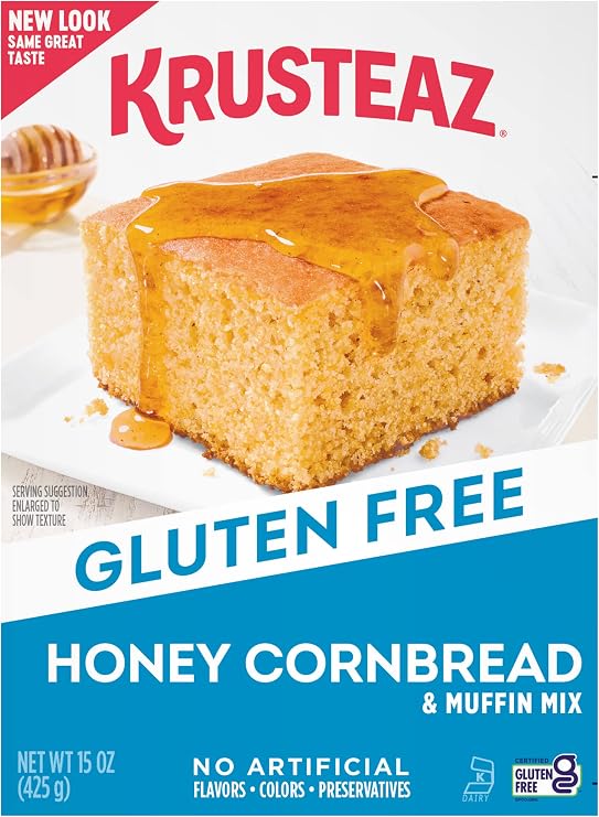 Krusteaz Gluten Free Honey Cornbread Mix, 15-Ounce Boxes by Krusteaz
