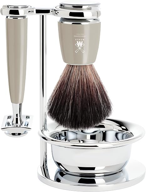 MÜHLE Rytmo 4-Piece Shaving Set with Safety Razor with High-Grade Resin