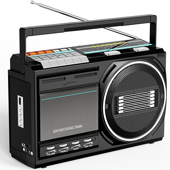 Kuephom Cassette Player Recorder Boombox with Bluetooth & FM AM SW Radios