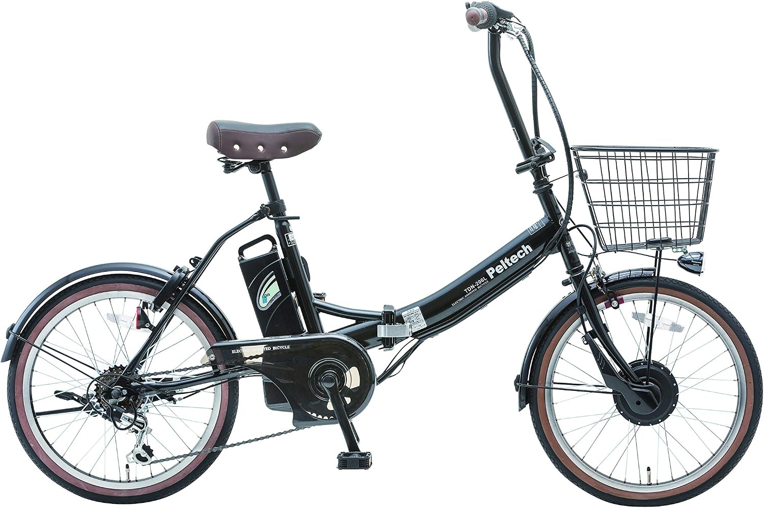 Peltechペルテック ノーパンク 折り畳み電動アシスト自転車 20インチ 折り畳み外装6段変速 Tdn-206ln 【簡易組立必要品】
