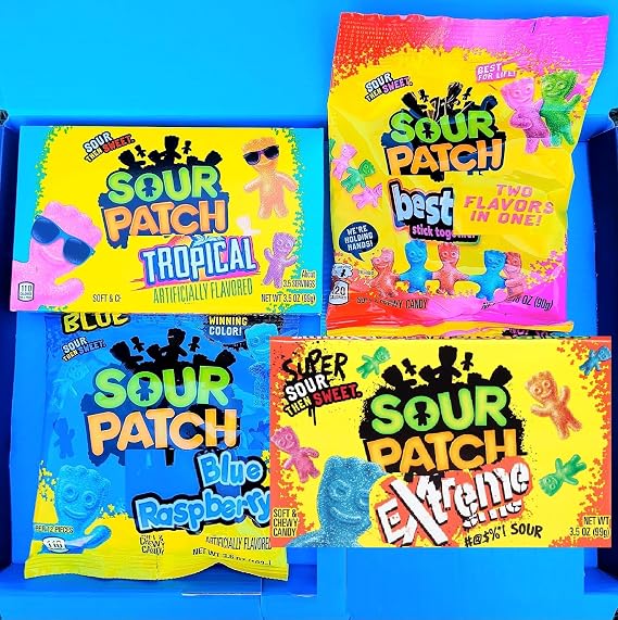 SOUR PATCH American Candy Gift Box | VEGAN HALAL | Birthday Christmas | Weight = 400g