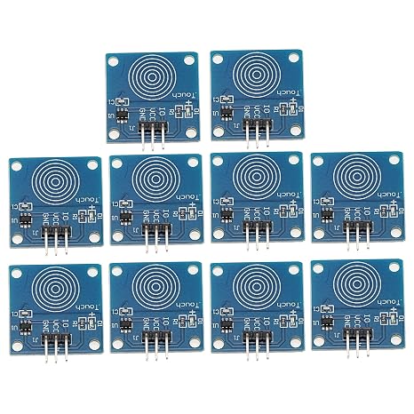 10Pcs TTP223 Capacitive Touch Sensor Module, 1 Channel Digital Touch Switch DC 2-5.5V for Ardu ino Rasp berry Pi ESP32 STEM DIY Electr onics Projects