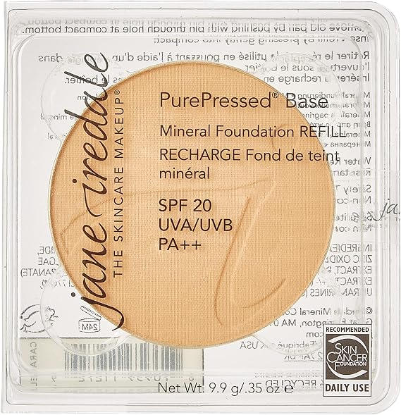 Jane Iredale PurePressed Base Mineral Foundation SPF 20 Refill, Sıkıştırılmış Mineral Pudra (Caramel)