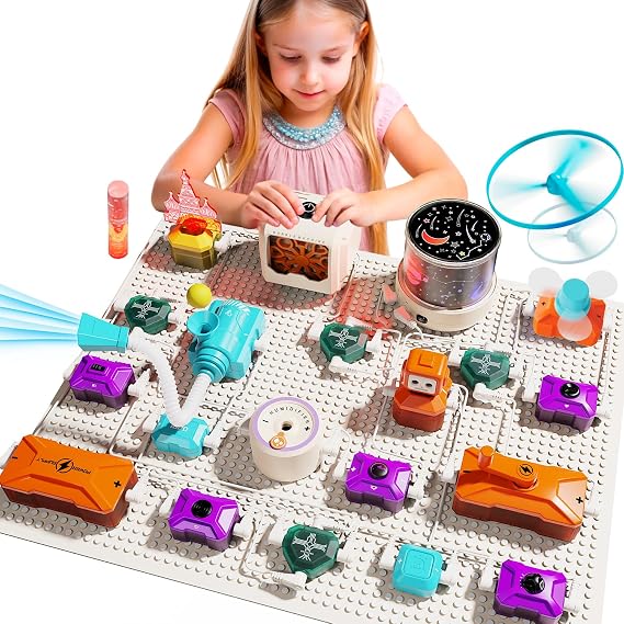 Science Kits for Kids, 450+ Projects Circuit Exploration Kits Educational Electronics Toys for Boys & Girls Hands-On Engineering Toy, Birthday, Halloween, for Ages 5-12 (450+)