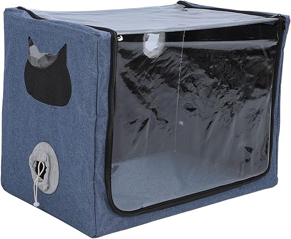 Large Transparent Oxygen Chamber Pet Nebulizers Box,Oxford Cloth Large Transparent Oxygen Chamber Foldable Pet for Dogs Cats Small Animals Easy to Wash Cat