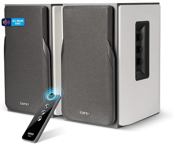 EDIFIER Studio R1380T 2.0 Shelf Speaker System (42 Watt) in Real Wood
