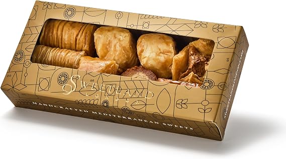 Sweetland Regular Baklava Selection - 180 g | Handmade in London | Traditional Lebanese Baklava | Present for Diwali, Ramadan, Easter, Eid, Birthday | Pistachio, Walnut, Cashew & Almond | Gift Box