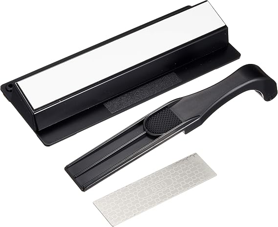 Endo Shoji ATG1601 TKG Knife Sharpener Torigoro II for Double-edged uses, Simply Set the Knife on the Stand and Slide it in the Sharpening Holder W x D x H: 8.1 x 3.3 x 1.4 inches 206 x 82 x 35 mm, Sharpening Holder Total Length x Width: 0.08 x 0.1 x 0 inches 2 x 3 inches 2 x 3 x 3 inches 1 x 3 x 3 mm, Dial Plate Total Length x 3 mm, Commercial Use