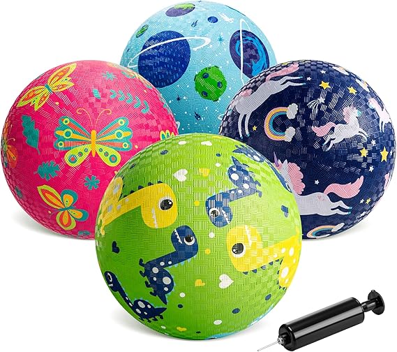 U&C Planet 6/12Pack 8.5 Inch Dodgeballs for Kids Soft Playground Balls