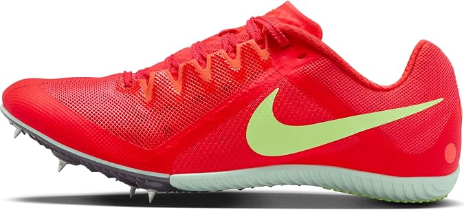 Nike Zoom Rival Multi Event Athletics Spikes FZ9664, Bright Crimson Washed Coral Lime Blast, 4.5 UK