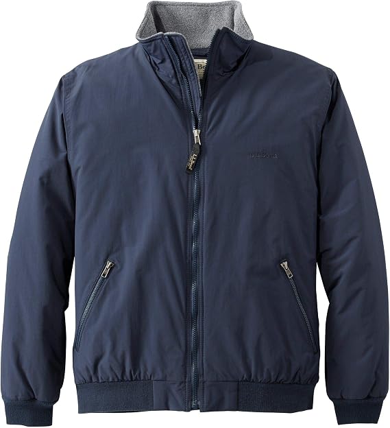 L.L.Bean Men's Warm Up Jacket with Fleece Lining