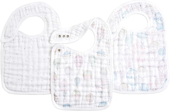 aden + anais™ snap bibs 3 pack organic cotton muslin oceanic