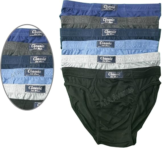 PACK OF3 6 9 & 12 MENS CLASSIC SLIPS BRIEFS PANTS HIPSTER UNDERWEAR COTTON S-2XL[Pack Of