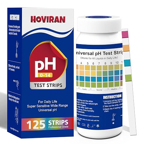 pH Test Paper Universal pH Test Strips for 0-14 Fast and Accurate pH Test Kit for Testing Strips for Foods, Soap Making and Kombucha Liquids, Drinking Water, Aquariums, Pools, Hot Springs, Mines