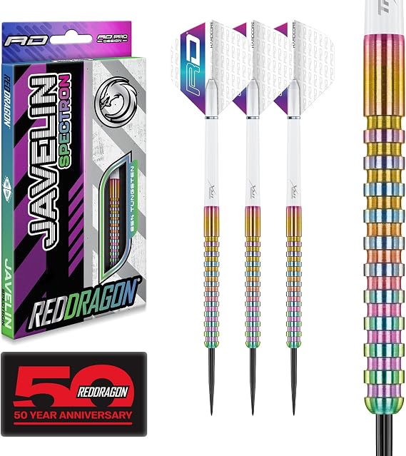 RED DRAGON Javelin Series Premium Tungsten Steel Tip Dart Set with Flight and Stem