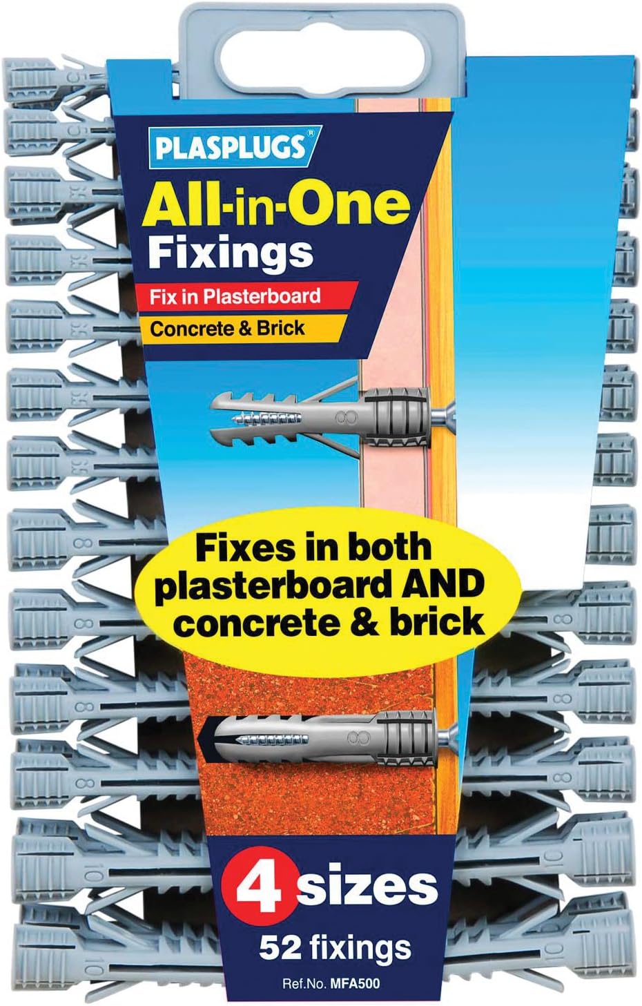 Plasplug MFA500 All-in-One Plugs Includes Clip of 52