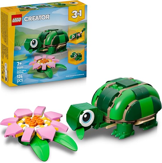 LEGO Creator 3-in-1 Turtle with Water Lily Flower 31377