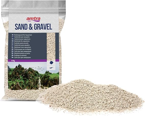 Amtra Ivory White Quartz Fine White Quartz Sand for Freshwater or Salt Water, 1-3mm Grains, 11 lbs Quantity