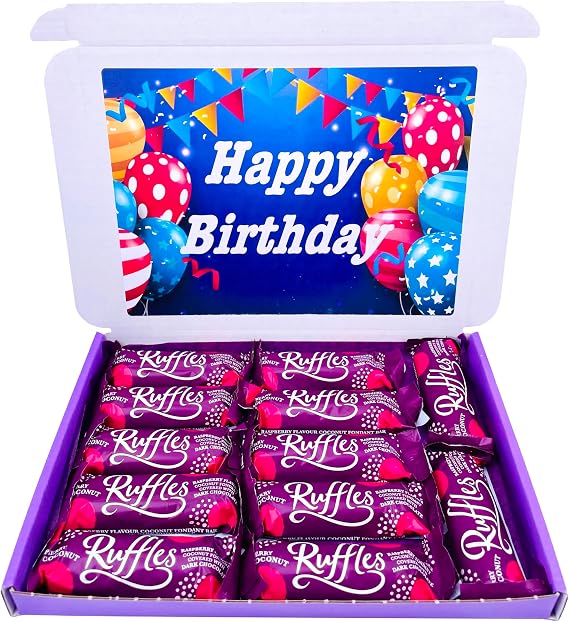 JamesonsRaspberry Ruffles Chocolate Gift Box Hamper Cococnut Dark Chocolate Birthday Gift 12 Bars