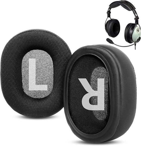 DC ONE-X Pilot Headphone Reinforced Durable Fabric Replacement Earpads Compatible with David Clark DC ONE-X Pilot Headphone Earpads Cushion
