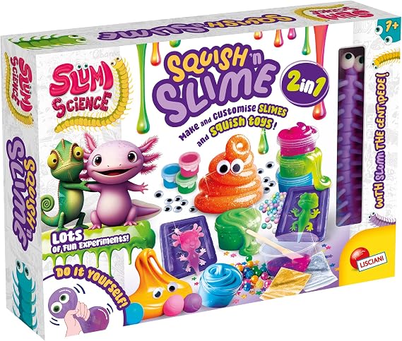 Lisciani - Slumi Science - 2 in 1 Squishy and Slime Science Kit - 7+ Years