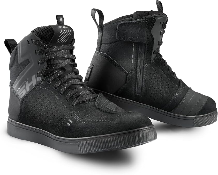 SHIMA Rebel 2.0 Motorbike Boots for Men Women Ventilated Waterproof Leather Shoes Summer Suede Motorcycle