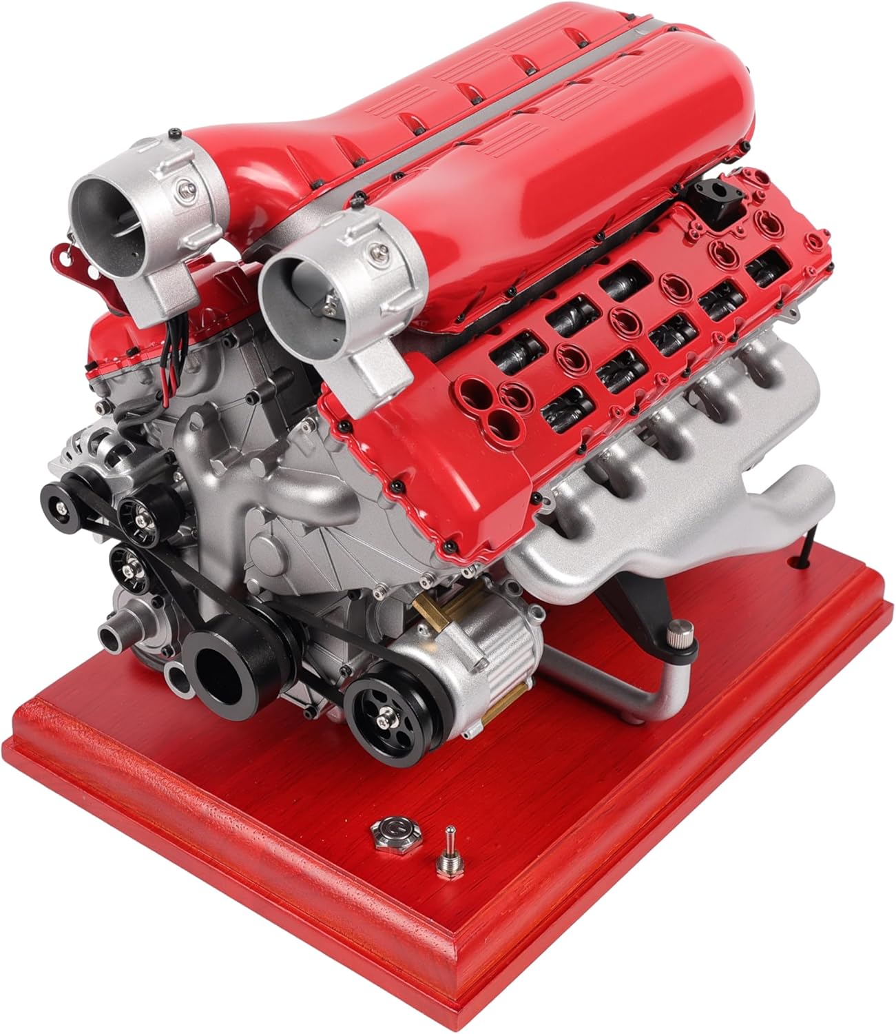 DM108 Metal V12 Engine Model Kit That Works 800+ PCS Metal Motorized 4-Stroke Engine with Electric Drive, DIY STEM Building Project & Educational Gift for Adults, and Car Enthusiasts