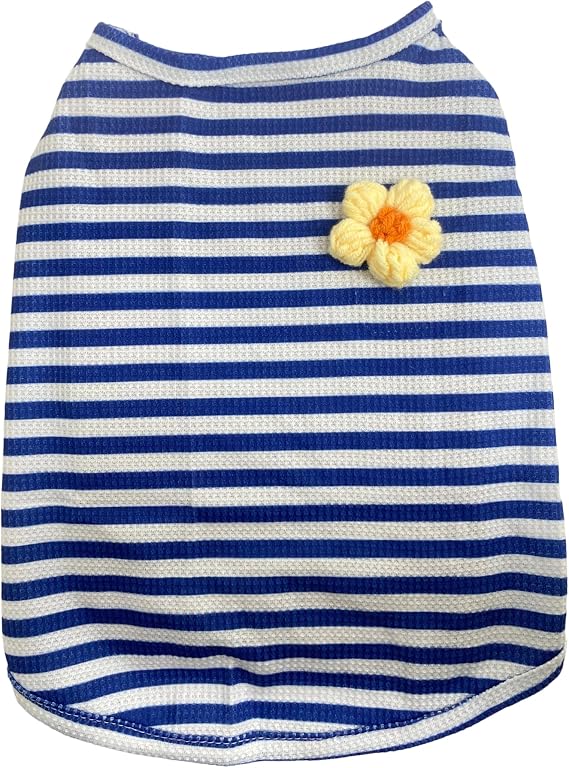Striped Pattern Summer Dog Shirts for Small Medium Dog Puppy Pet t Shirt Girl Boy Clothes Soft Breathable
