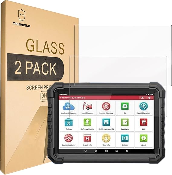 Mr.Shield 2Pack Tempered Glass Screen Protector for LAUNCH X431 PRO3S+Elite