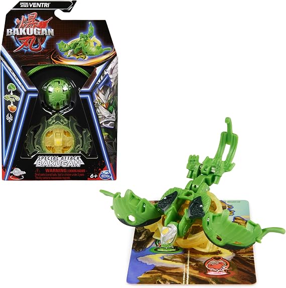 Bakugan, Special Attack Ventri, Customizable and Rotating Collectible Action Figure and Trading Cards, Toys for Boys and Girls Ages 6+