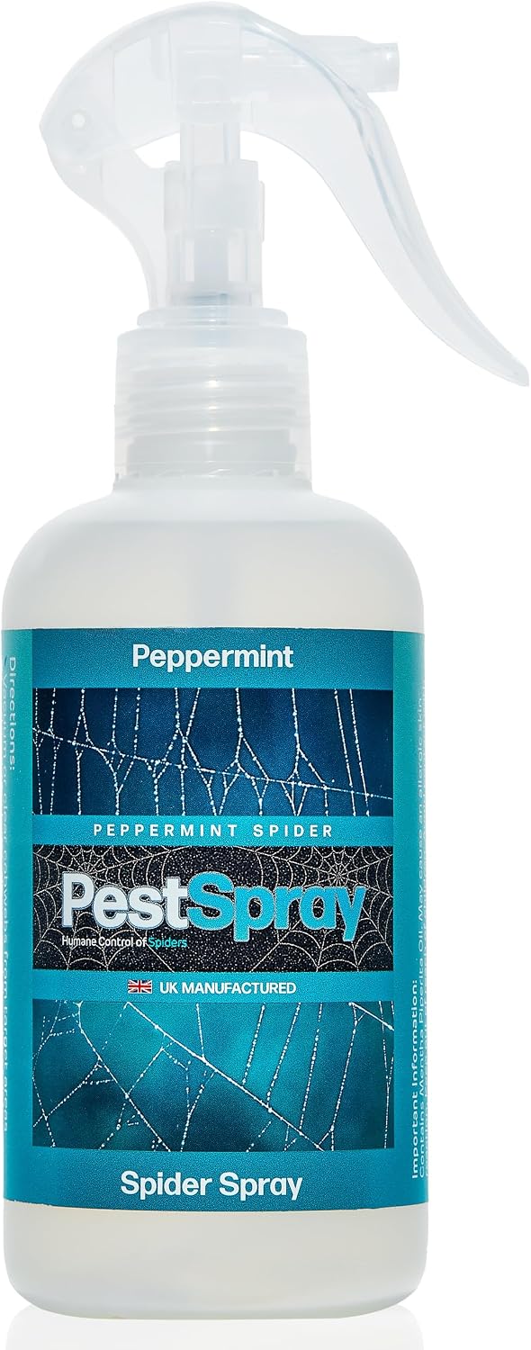 Peppermint Spider PestSpray, Peppermint Oil Spray, Spider Repellent, 250ml Bottle, Suitable Indoor & Outdoor Use