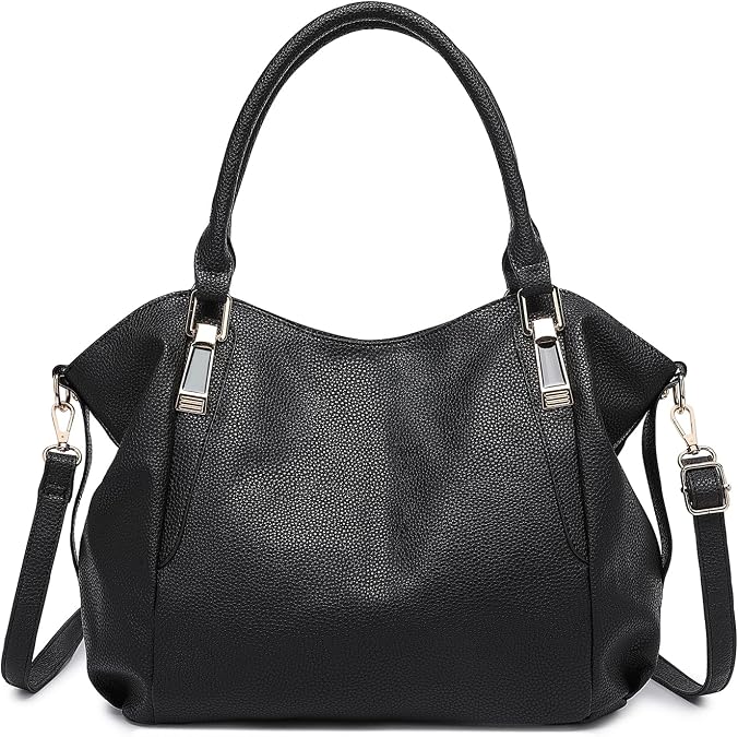 Miss Lulu Women's Tote Bag, Soft PU Leather Shoulder Bag, Fashion Large Handbag for Working Ladies, Simple Elegant for Office Travel School Library Shopping