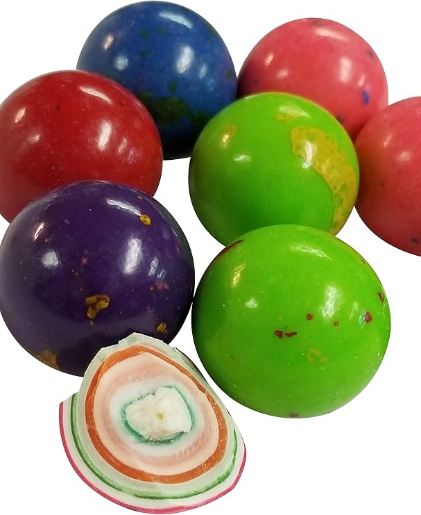Jawbreakers Assorted Colors 1 Inch Rock Hard Candy Rainbow Candy 2 Pounds-Pressed Dextrose Candy Center
