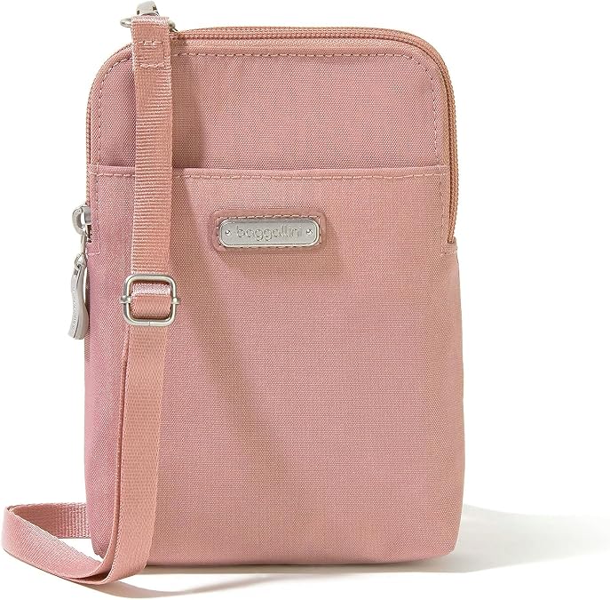 Baggallini Take Two Bryant RFID保護 5x7.25 小型電話財布 クロスボディバッグ 女性用 軽量ナイロン トラベルパース, マルベリー, One Size