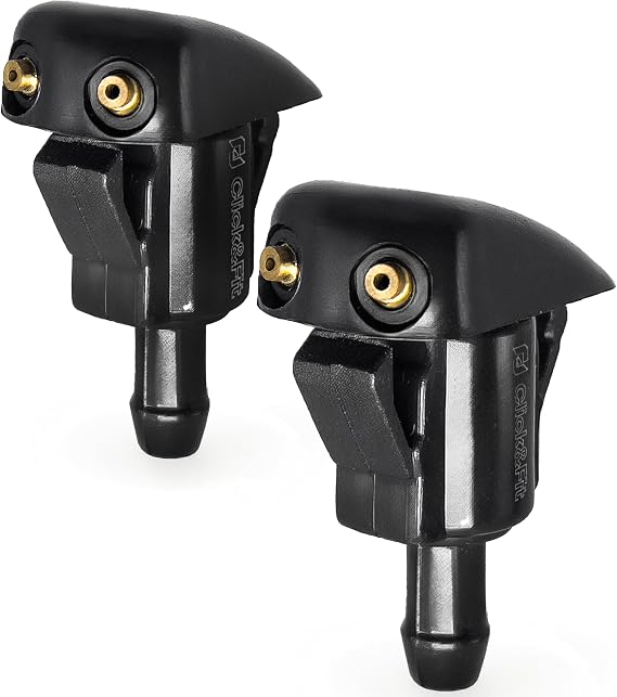Click&Fit 2 Pcs Front Windscreen Washer Nozzles Compatible with Lexus RX300 RX350 RX400h 1999-2009, Toyota Corolla Camry RAV4 Prius Supra 1997-2010 - Spray Jet Sprayer Set 85381-AA010