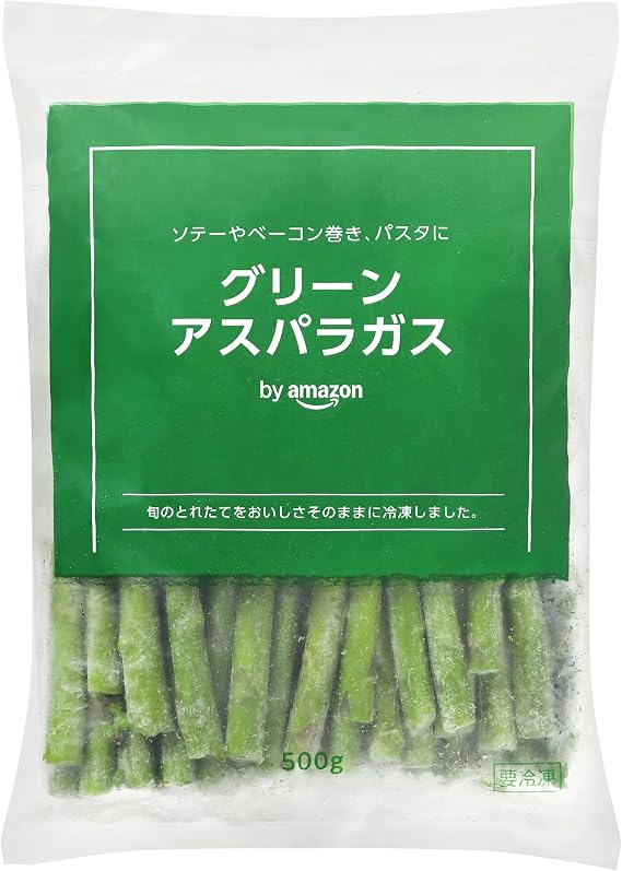 冷凍 by Amazon グリーンアスパラガス 500g 大容量 旬な時期に収穫