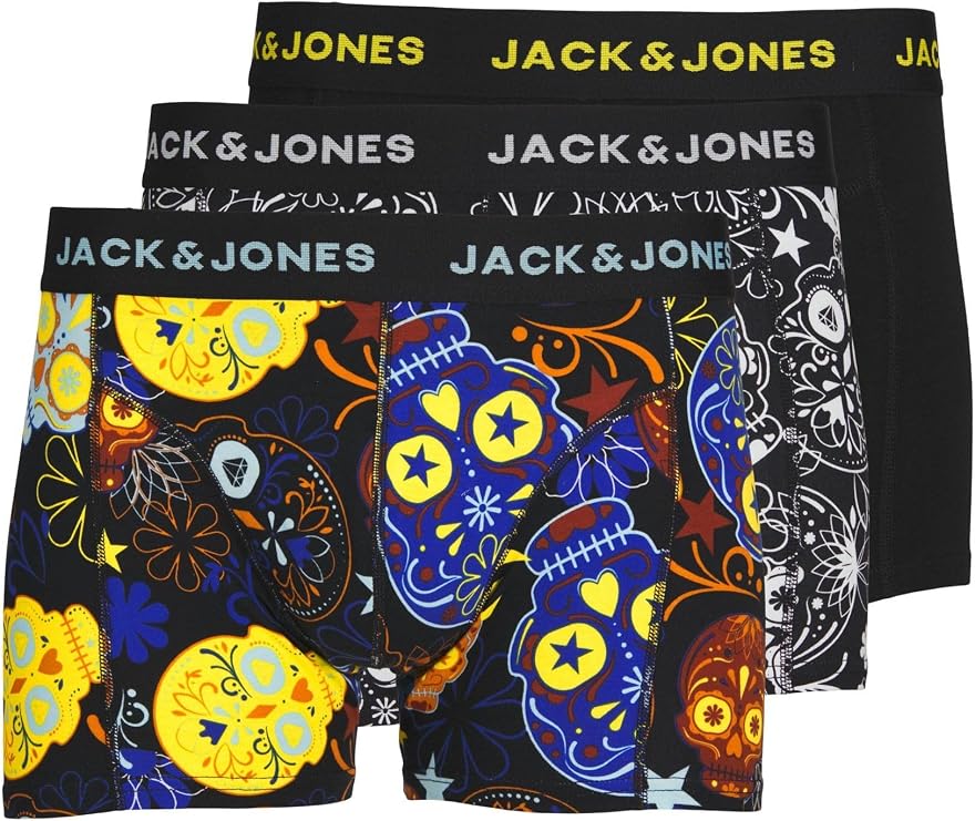 JACK & JONES Jacnew WB Trunks 3 Pack Bxer Men (Pack of 3)