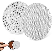 Portafilter Puck Screen,QIANSSE 2Pcs 53mm Stainless Steel Espresso Puck Screens Reusable Coffee Portafilter Screens for Sage/Breville Machines 53mm Baskets Barista Accessories