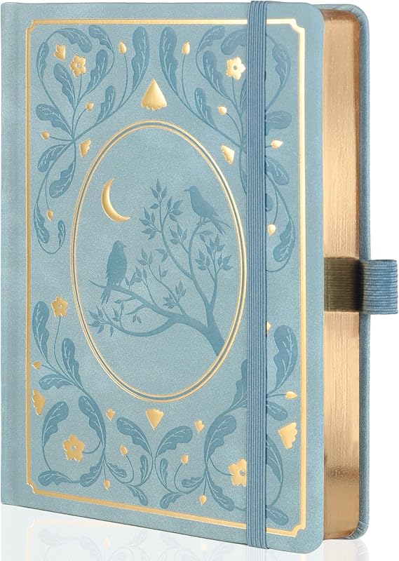 TIEFOSSI Dot Journal Notebook, A5 Hardcover Vintage Journal for Women Men