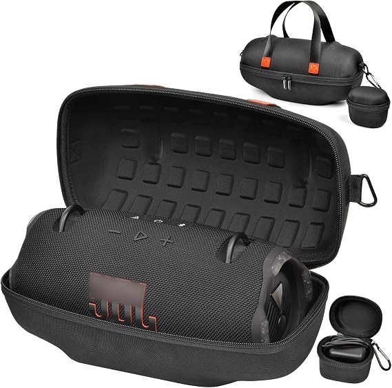 Case Compatible with JBL Xtreme 4/Xtreme 3 Music Box, Portable Bluetooth Speaker Cover Case with Accessory Holder (Box Only)