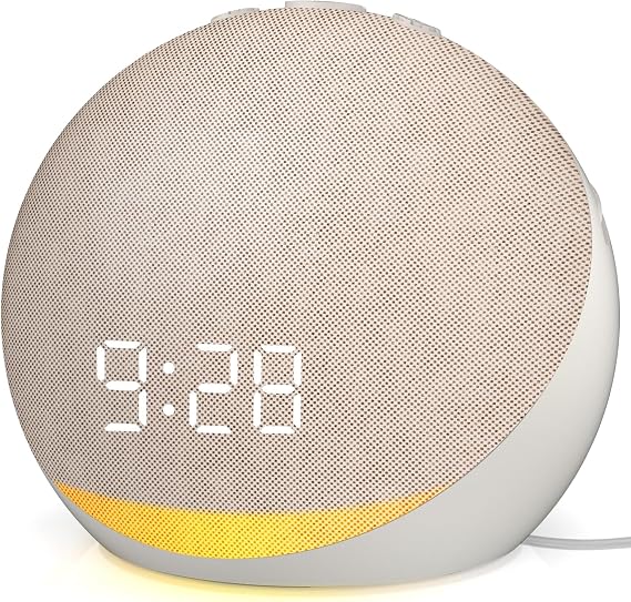 White Noise Machine for Adults with Alarm Clock Bluetooth Speaker