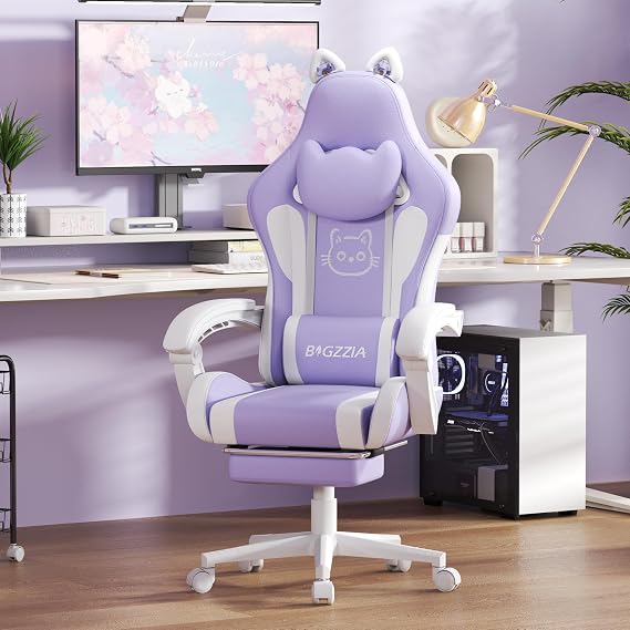 Racingreat Gaming Chair with Massage for Adults (Purple)