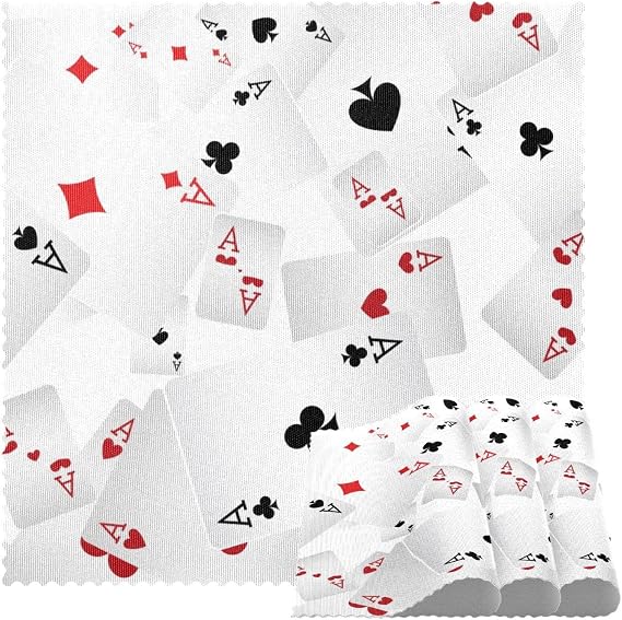 Falling Playing Cards Ace Placemats, Set of 4 Table Mats for Dining Tables, 12×12 Inches Anti-Skid Heat Resistant Kitchen Table Place Mats