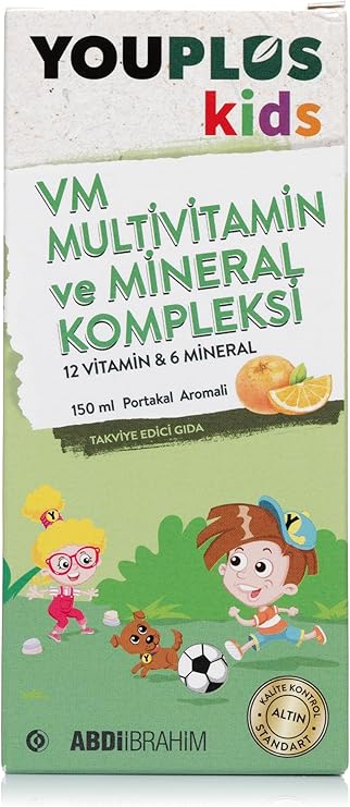 Youplus Kids Multivitamin Ve Mineral Kompleksi Şurup 150 ML