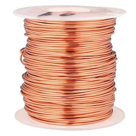 99.9% Soft Bare Copper Wire,18 Gauge/1.0mm Diameter,200 FT/60m Long