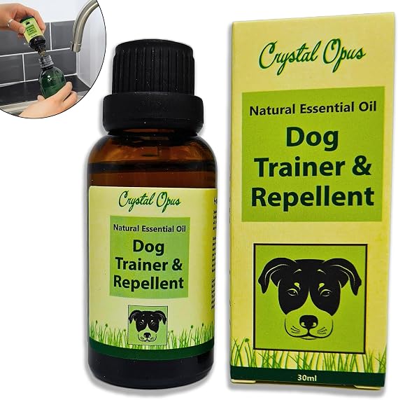 Crystal Opus Dog Anti Chew Spray & Repellent. Bitter Apple, Orange & Citronella Formula Stops Chewing, Biting, Digging & Fouling. Makes 18+ Litres. Natural Trainer For Puppies & Dogs. Indoor Outdoor