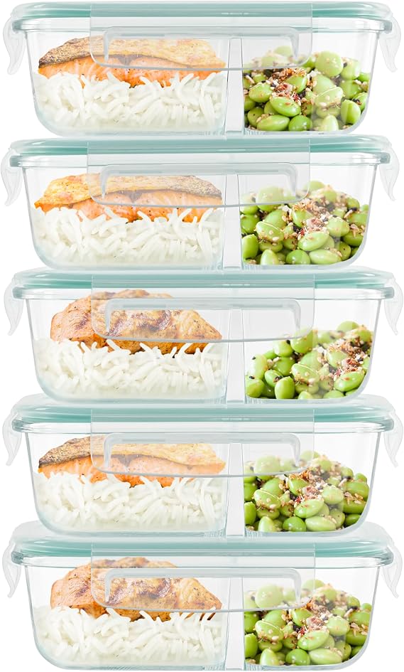 Winter Shore Glass Tapper with Lid and 2 Compartments (Pack of 5)